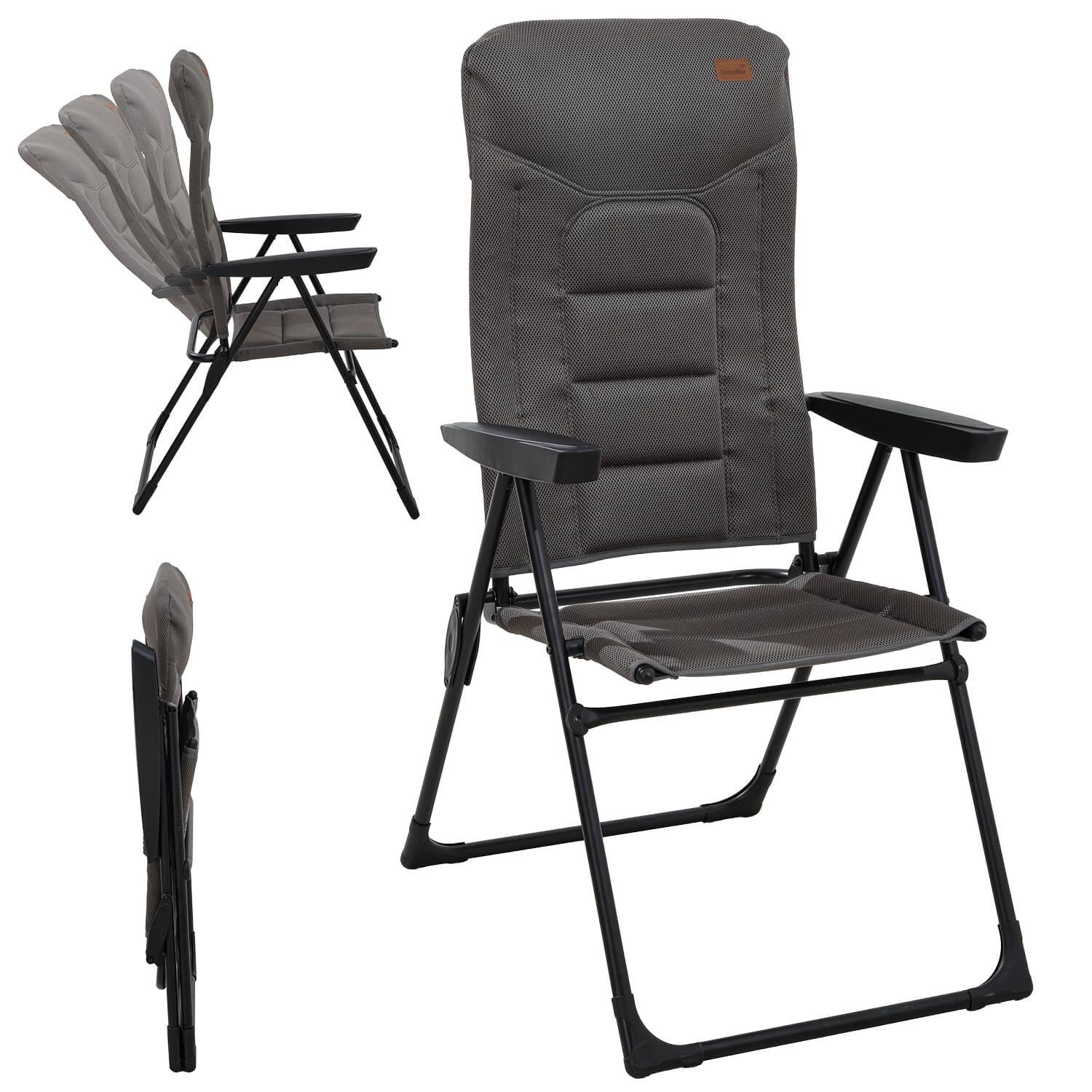 Skandika - Seconde Vie - Fauteuil De Camping Kvist - Pliant - Dossier Réglable 4 Positions - Chaise - Gris - Taille Unique - Decathlon
