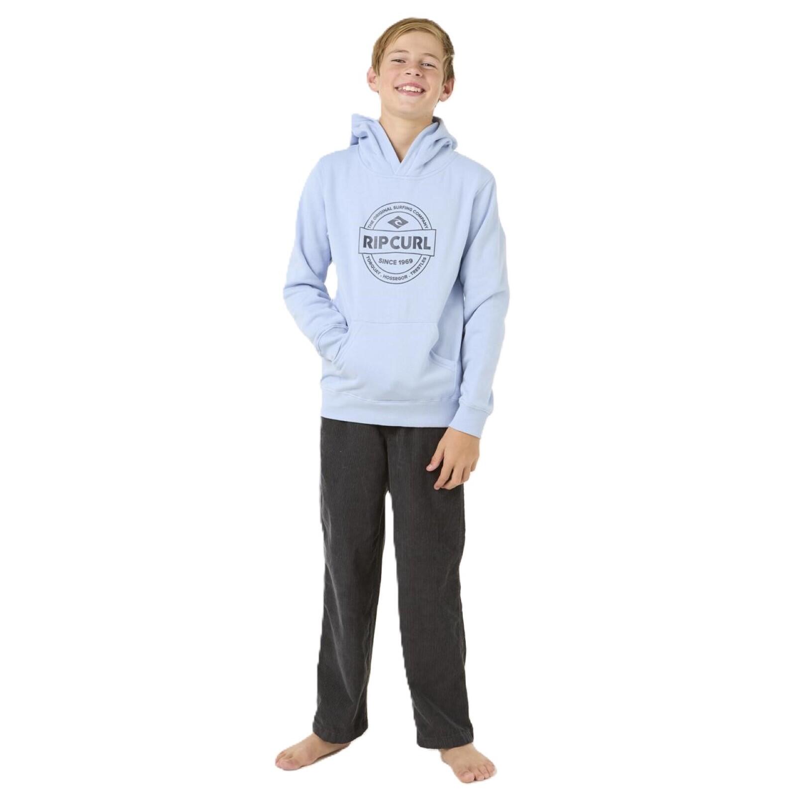 Rip Curl Stapler Hood Hoodie-Ice Blue 4/6