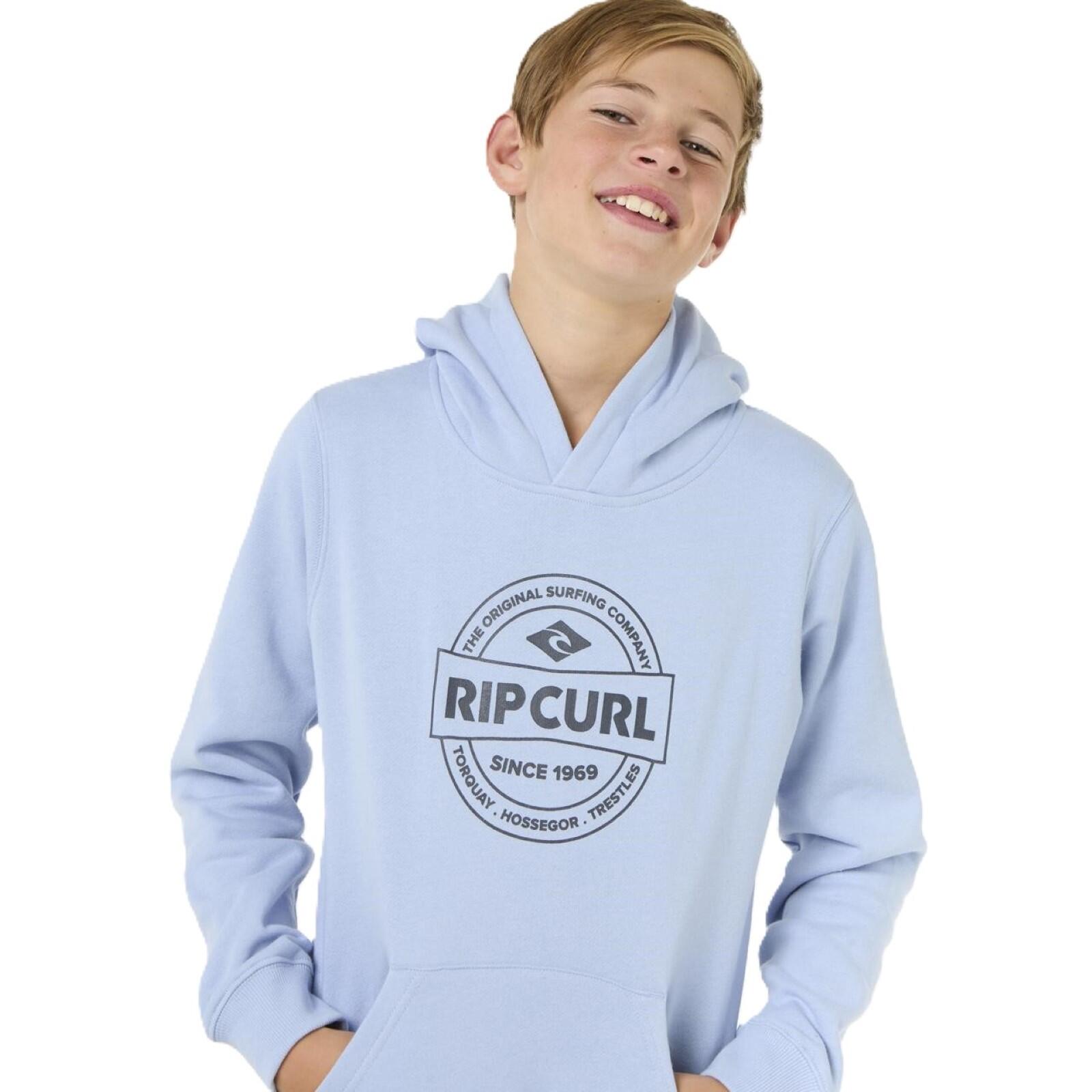 Rip Curl Stapler Hood Hoodie-Ice Blue 5/6
