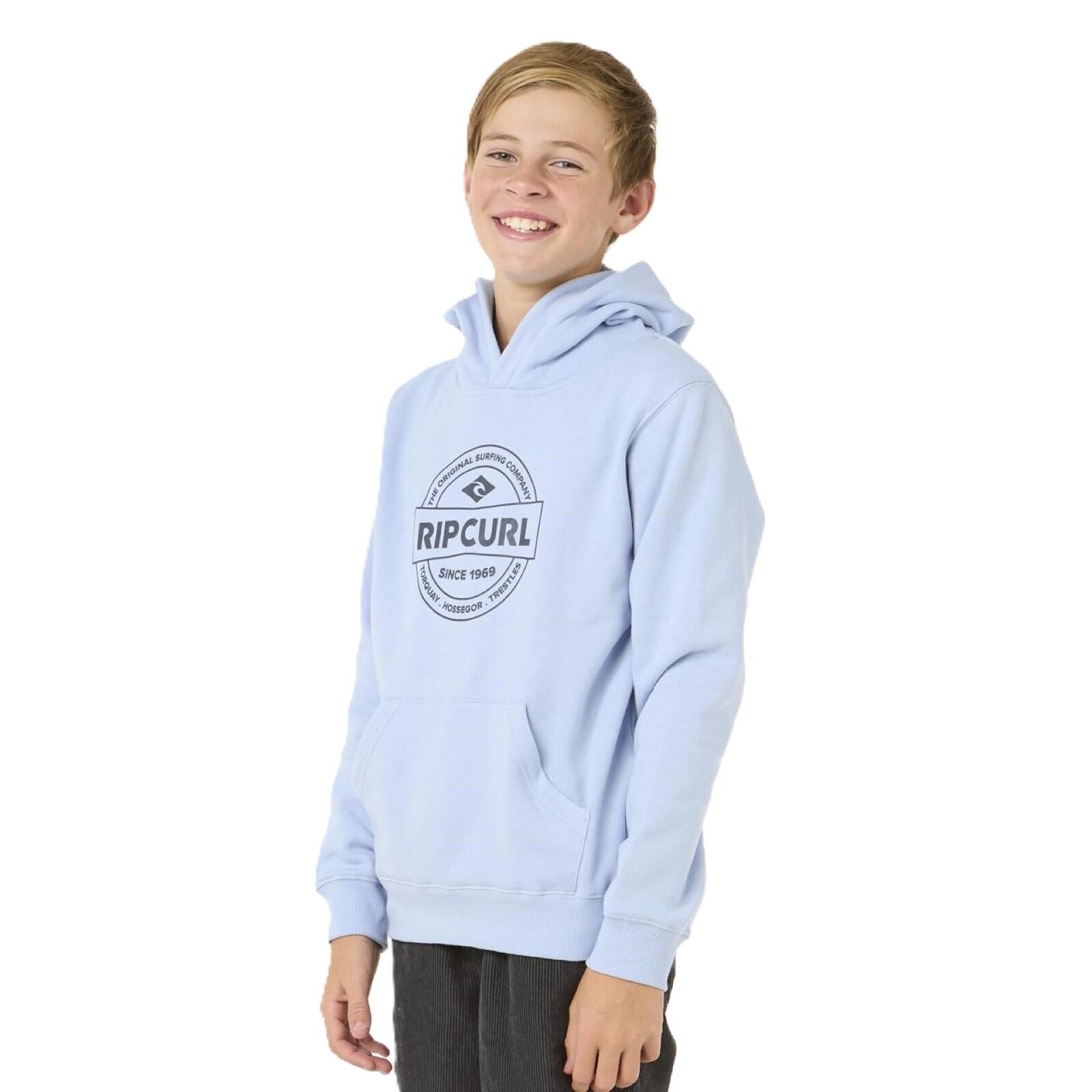 Rip Curl Stapler Hood Hoodie-Ice Blue 2/6