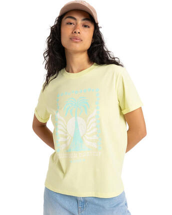 Camiseta de manga corta serigrafiada OCEANREGULAR POSTER Blanco Mujer