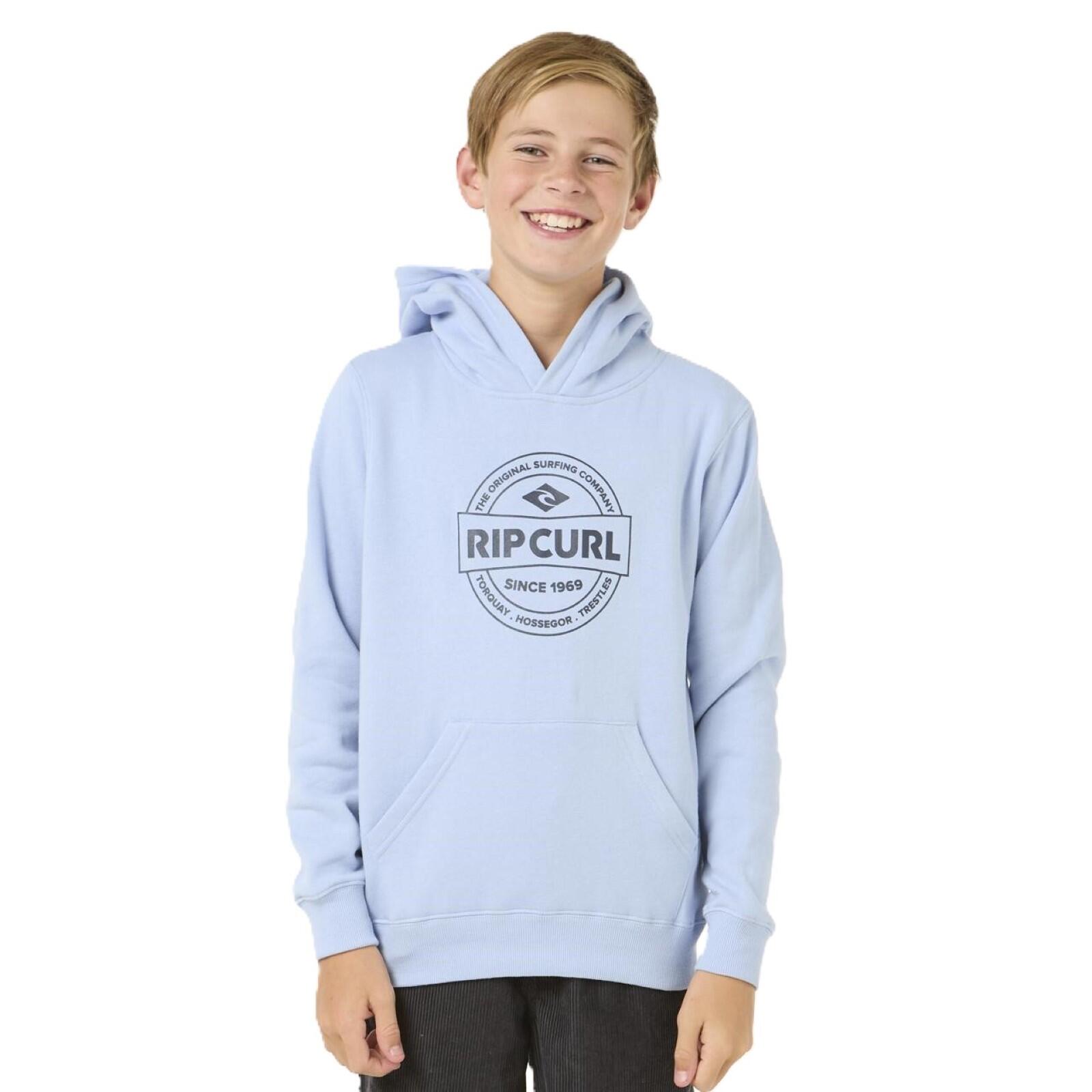 RIP CURL Rip Curl Stapler Hood Hoodie-Ice Blue