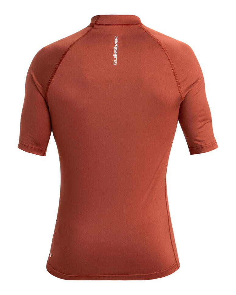 Koszulka surf UPF 50 z krótkim rękawem dla Mężczyzn EVERYDAY Brązowy