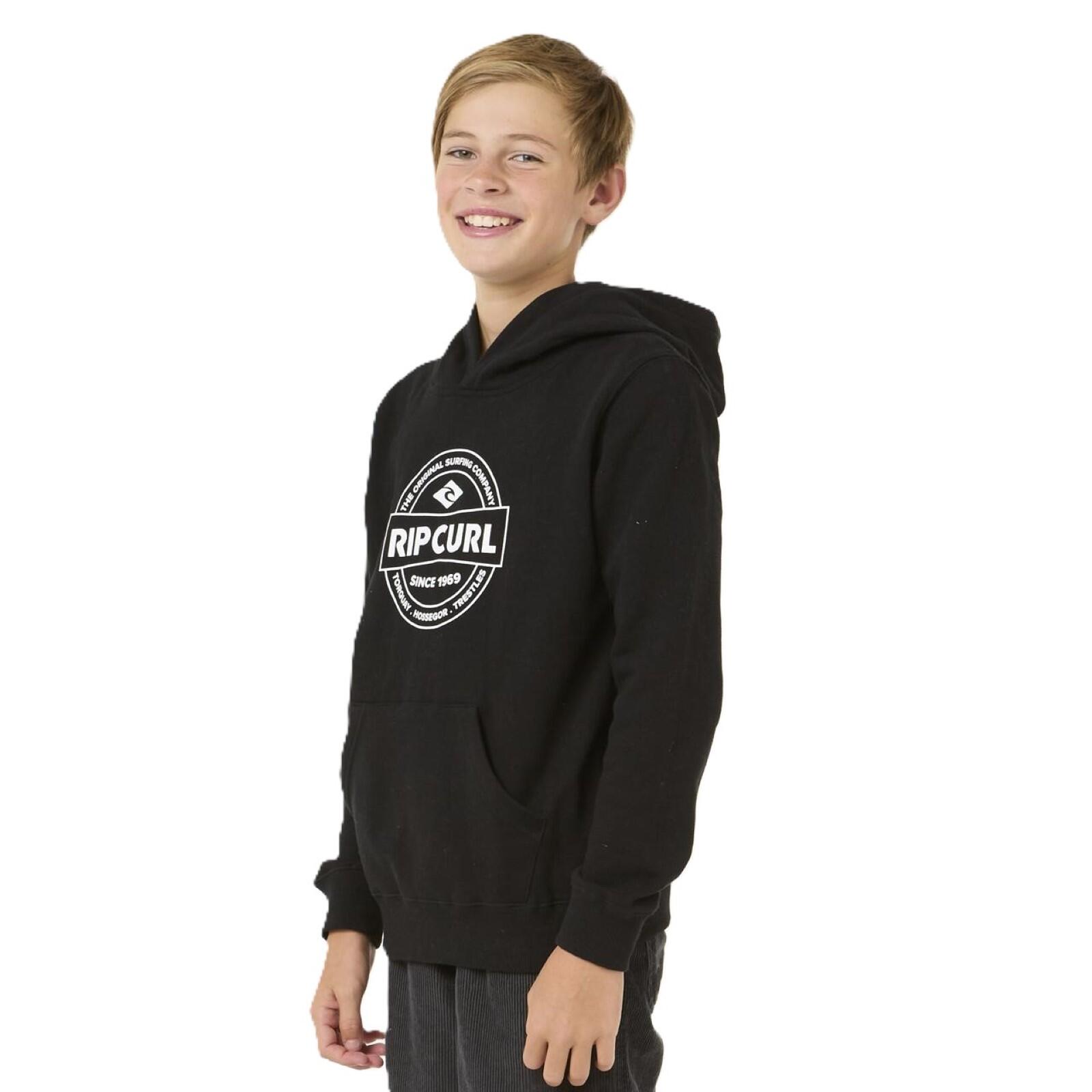Rip Curl Stapler Hood Hoodie-Black 2/6
