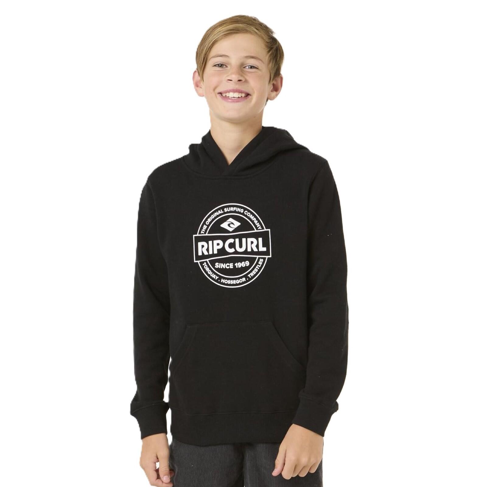 RIP CURL Rip Curl Stapler Hood Hoodie-Black