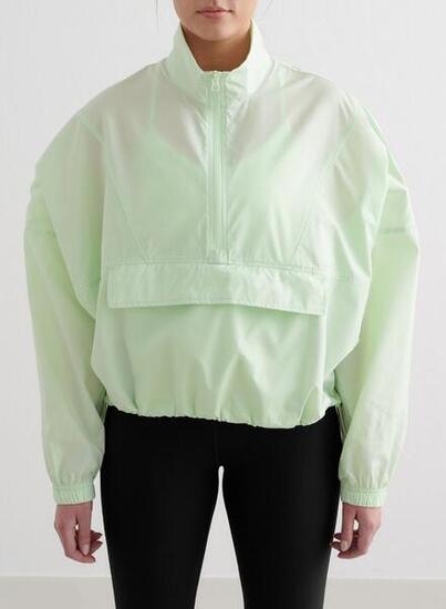 Damen Laufjacke Wind- und Wasserabweisend Hellgrün