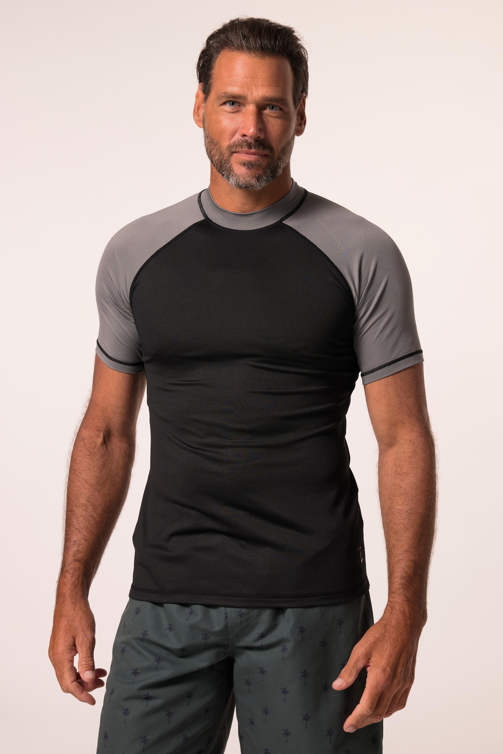 JAY-PI FLEXNAMIC® JAY-PI Men's Swim T-Shirt Black UV30+ Plus Sizes