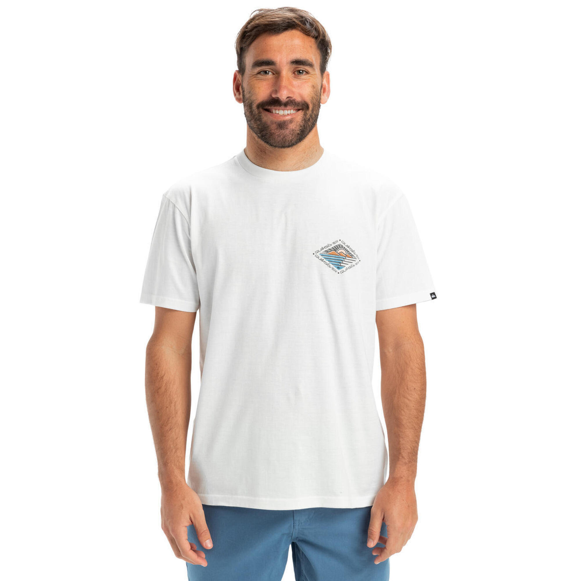 Quiksilver - T-shirt À Manches Courtes Evo Future Islands Blanc Homme - T-shirt Manches Courtes - Blanc - Decathlon