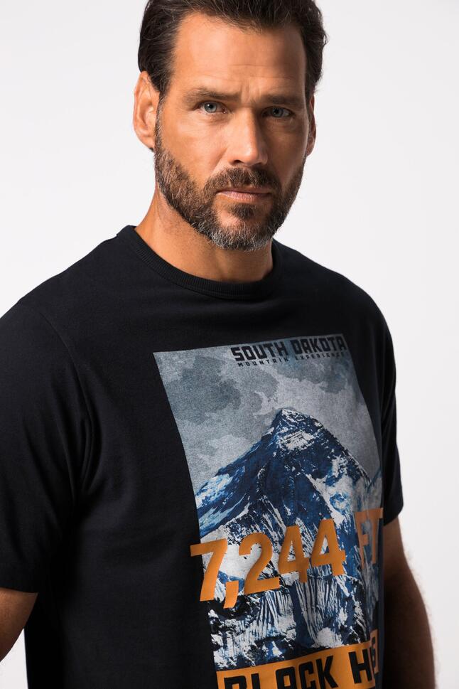 Męski T-shirt outdoorowy rękaw 1/2 nadruk BLACK HILLS