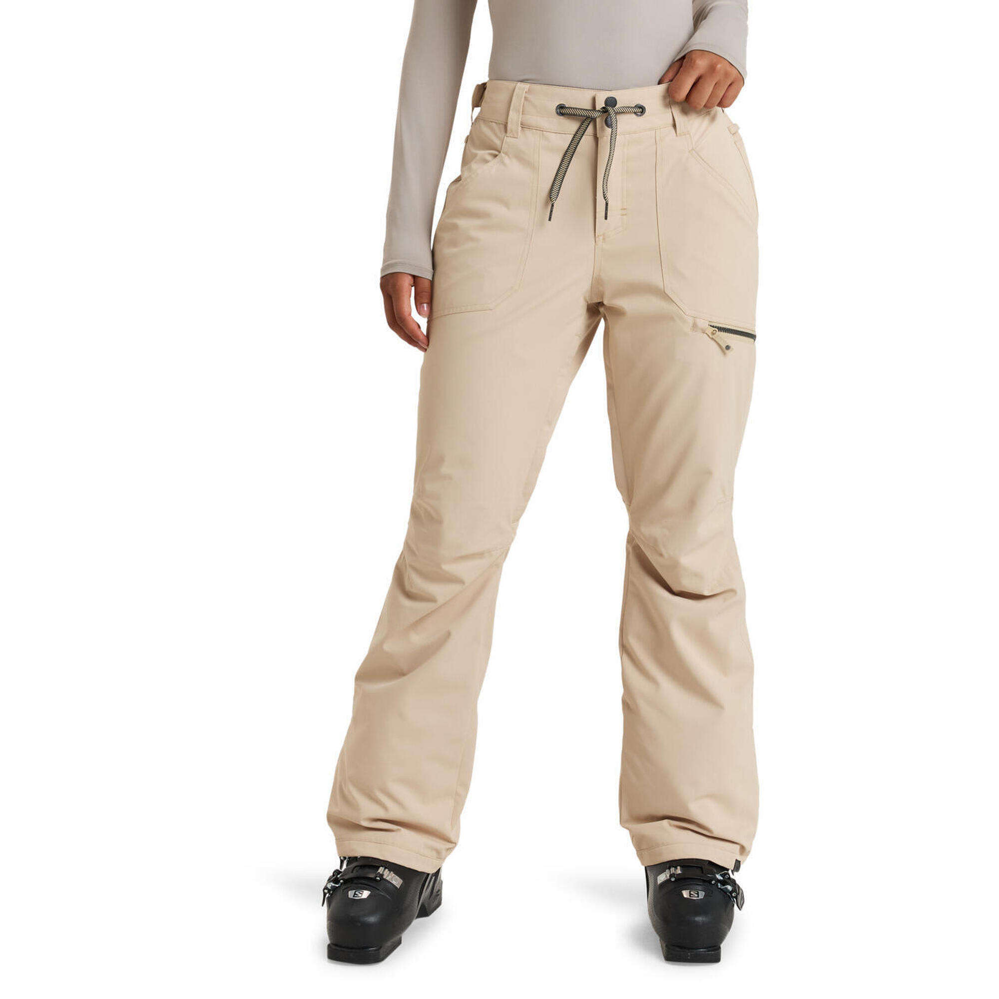 Roxy - Pantalon De Snow Nadia Beige Femme - Pantalon De Ski - Beige - Decathlon