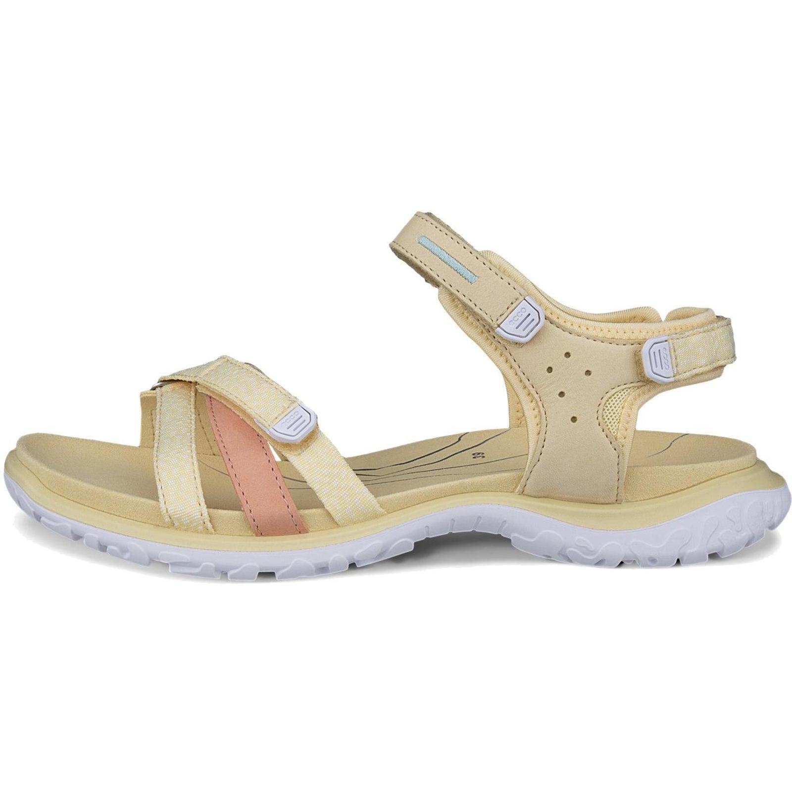 ECCO Offroad Roam Walking Sandals-Straw/Bright White/Dusty Peach/Straw 3/4