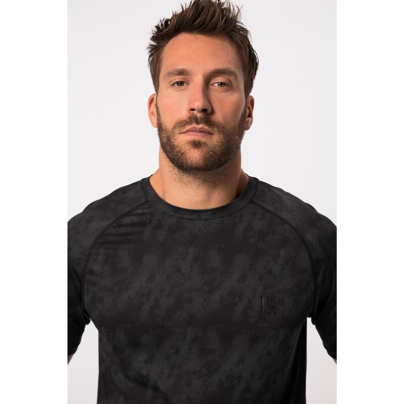 Męski T-shirt FLEXNAMIC® fitness okrągły dekolt rękaw 1/2 nadruk