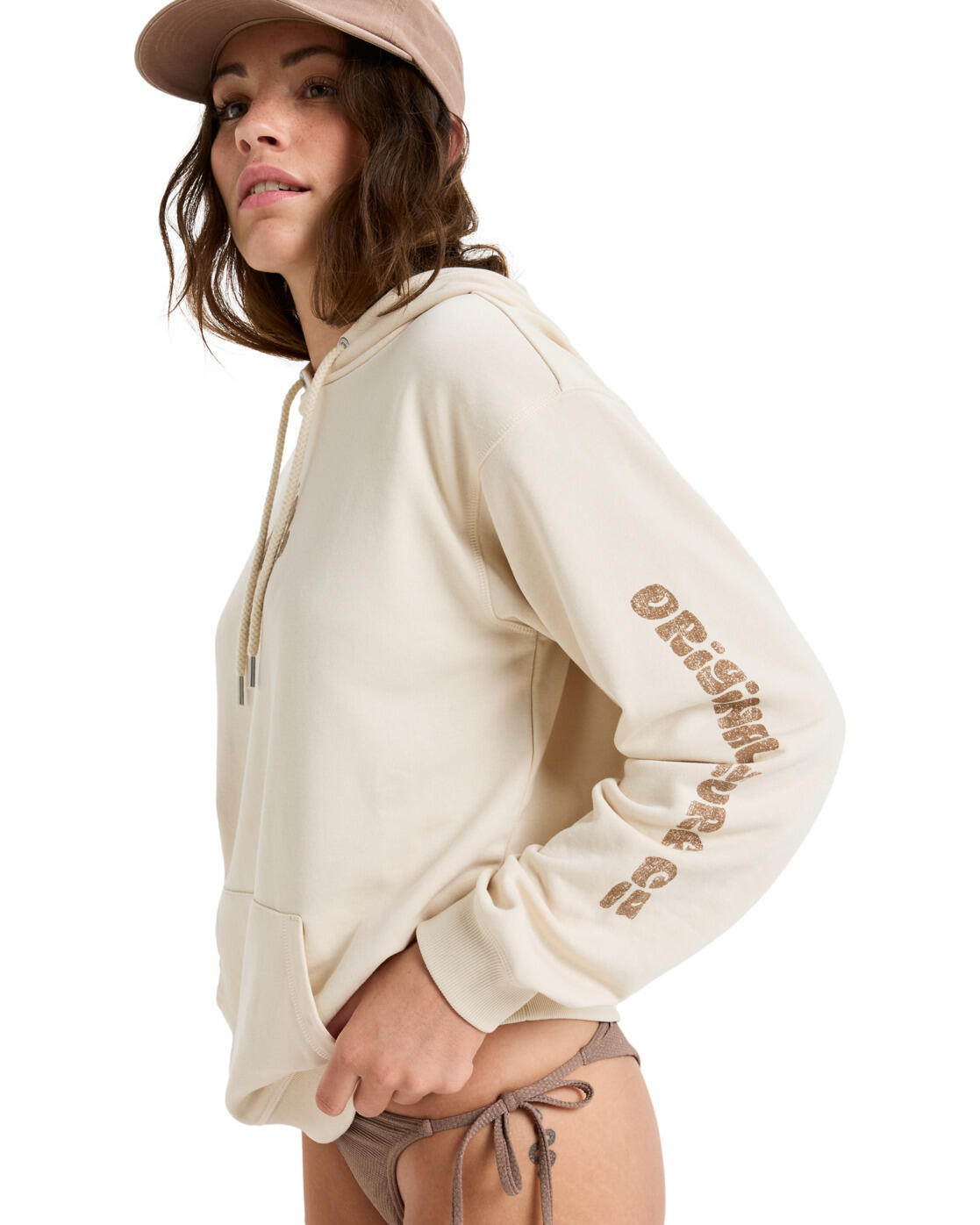Kapuzenpulli SURF STOKED Beige Frauen 3/4