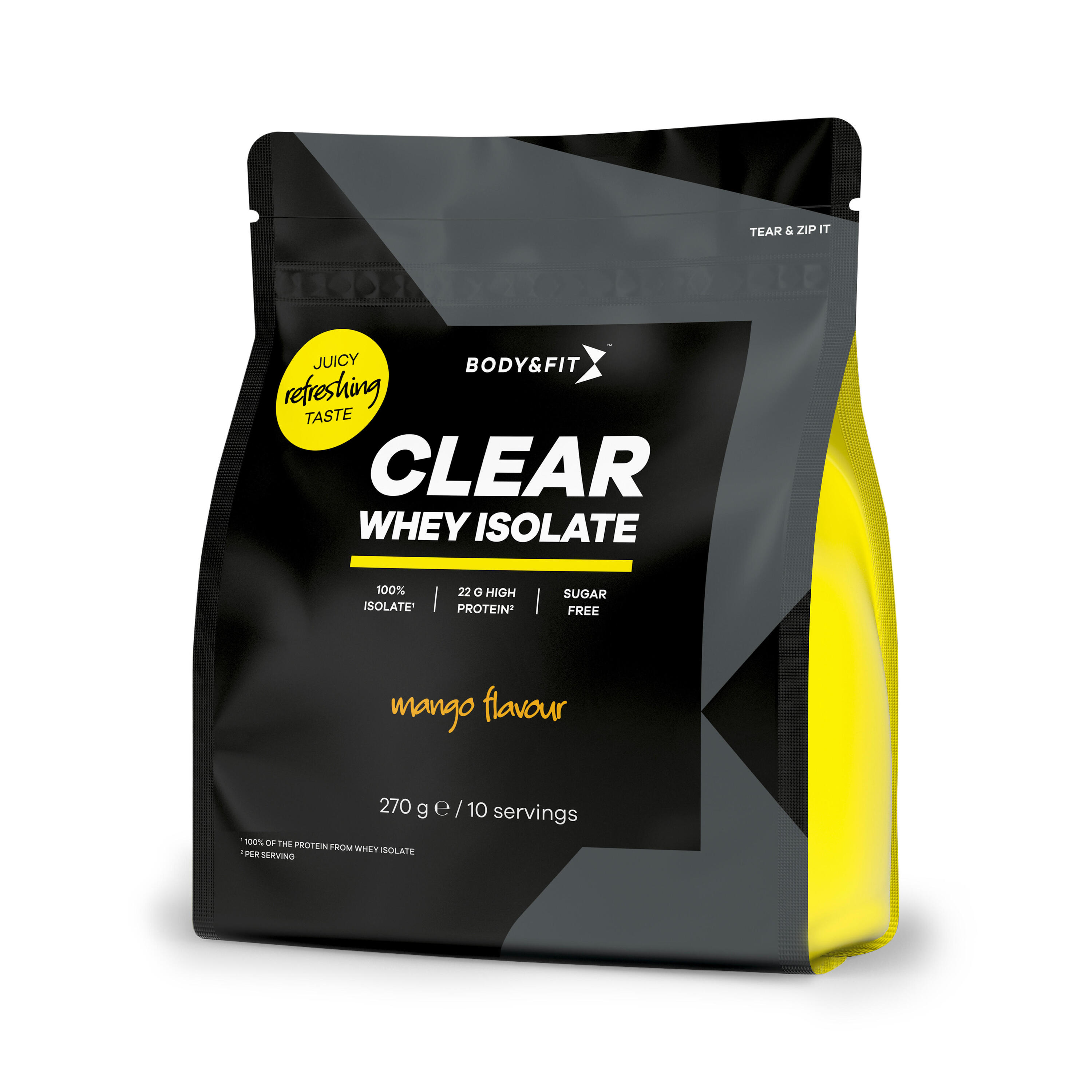 BODY&FIT Clear Whey Isolate - Mango - 270 gram (10 shakes)