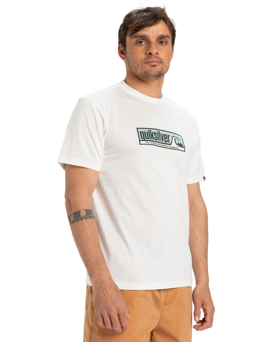 Maglia a maniche corte Quiksilver modello EQYZT08040-WBK0 per uomini 3/5