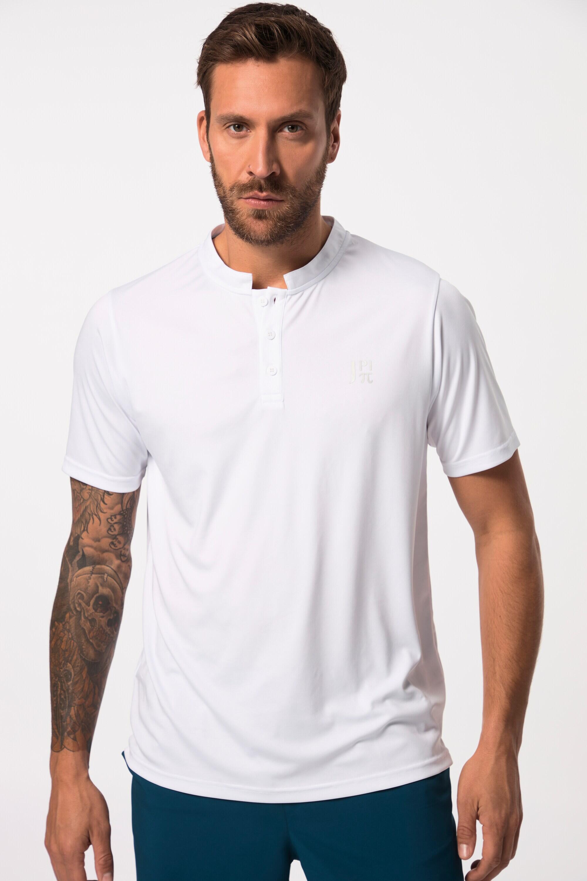JAY-PI JAY-PI Men's Henley Tennis T-Shirt White 100% Polyester QuickDry