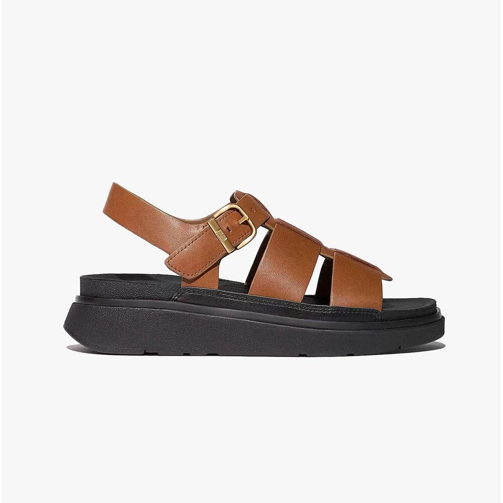 FIT FLOP Gen-ff Leather Womens Buckle Fisherman Sandals