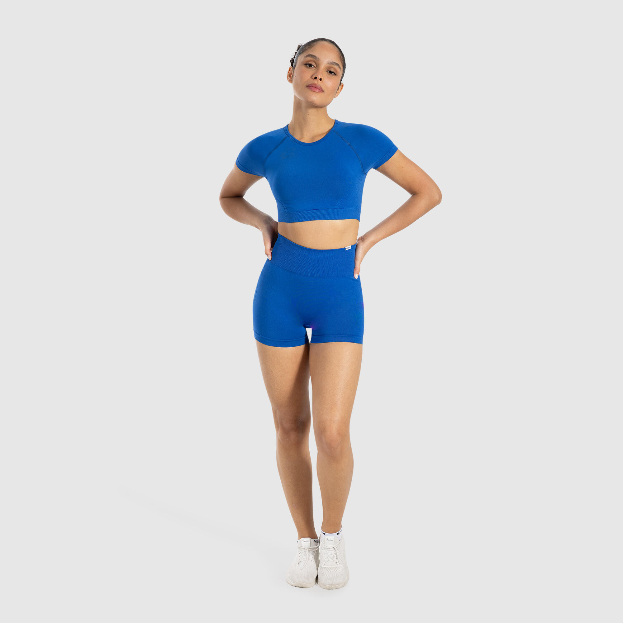 Damen Crop Shirt Soheli Blau 3/5