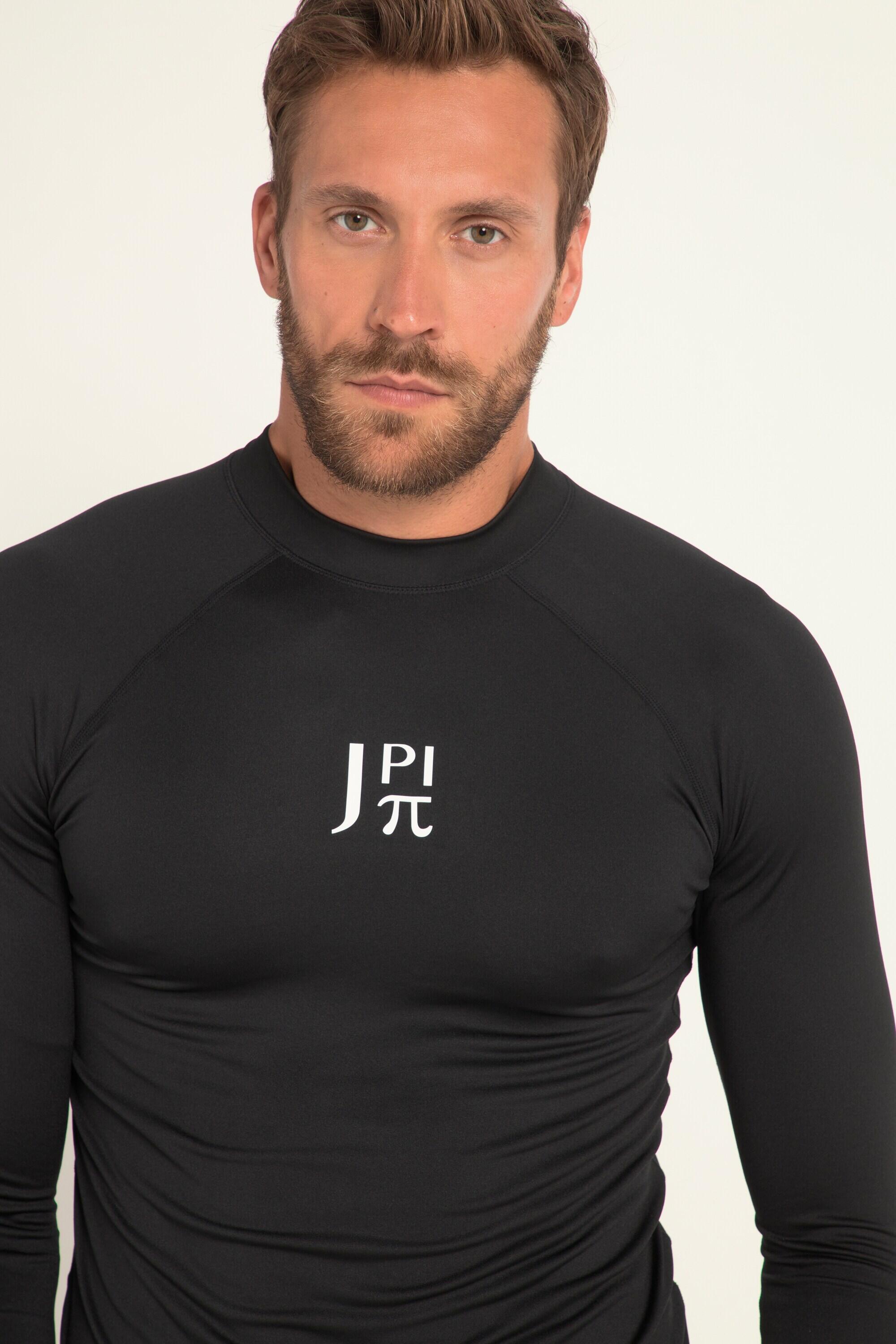 Hommes T-shirt de bain. Manches longues col montant et protection UV 2/5