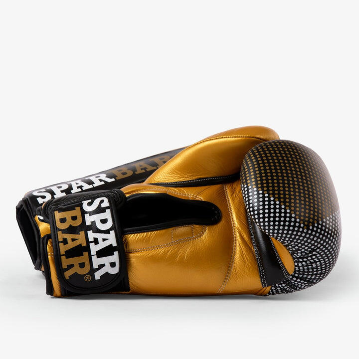 SPARBAR® SB1 VELCRO BOXING GLOVE - BLACK & GOLD 16 oz SPARBAR | Decathlon