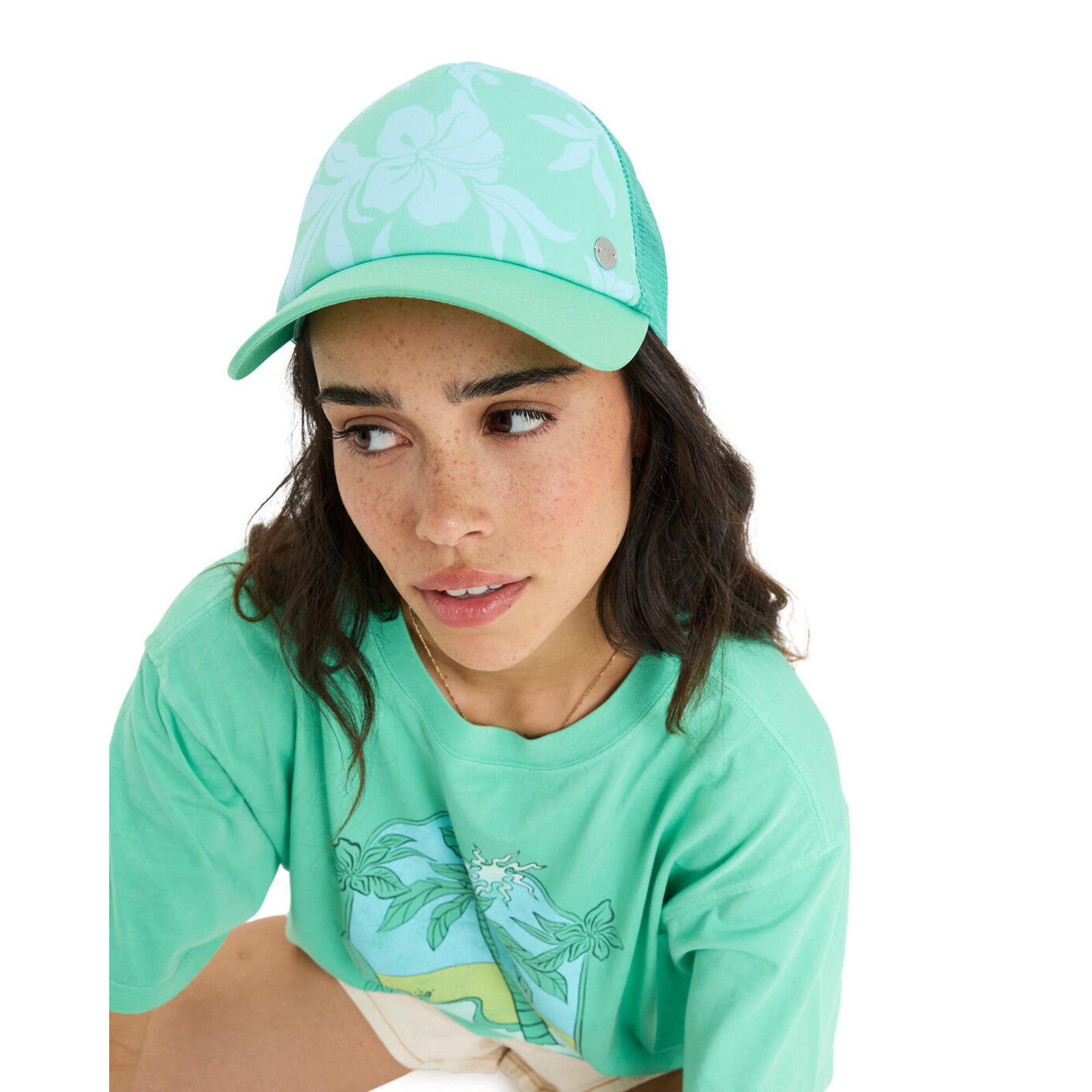 Roxy - Casquette Trucker Beautiful Morning Vert Femme - Casquette - Vert - Taille Unique - Decathlon