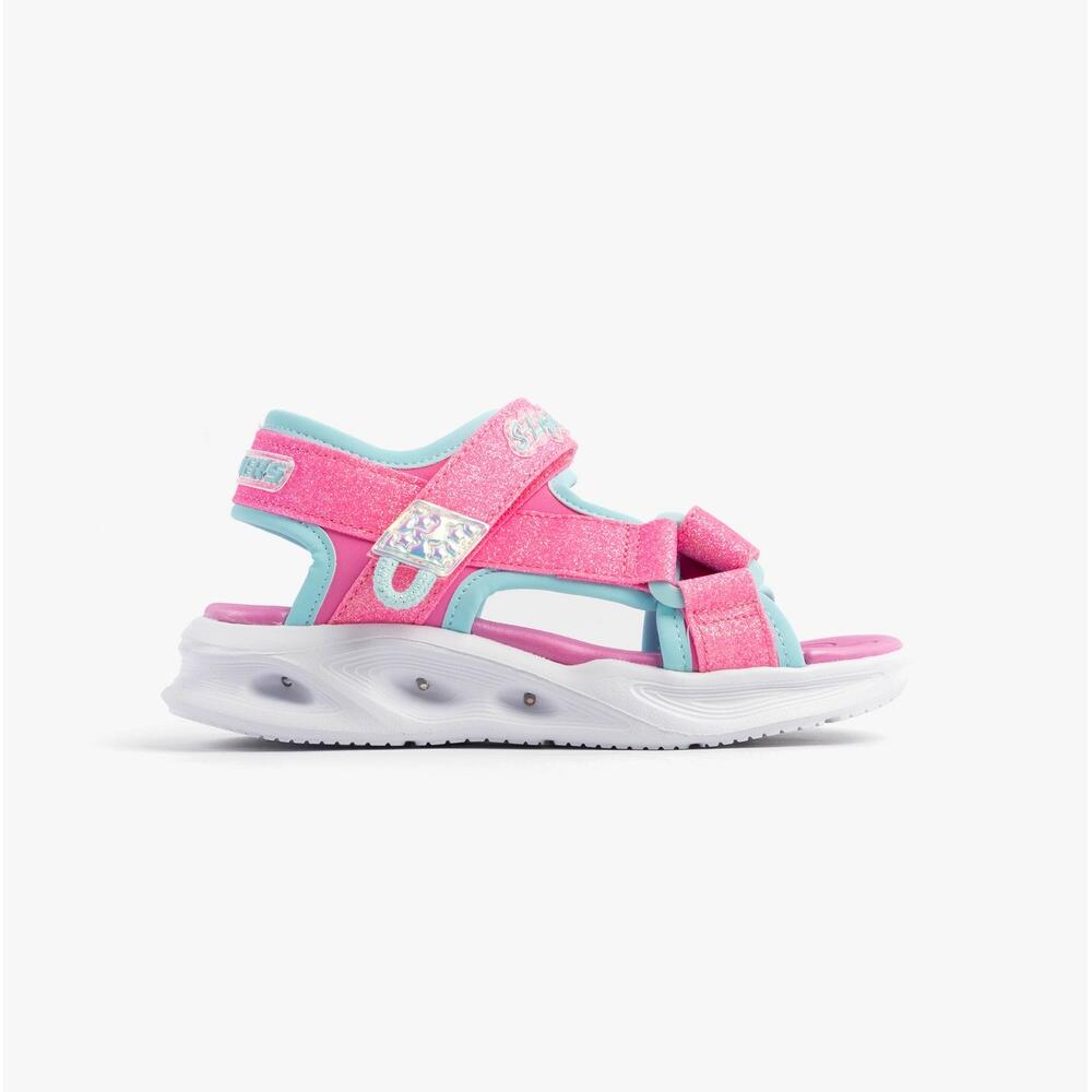 SKECHERS S-lights: Sola Glow Girls Touch Fasten Sandals