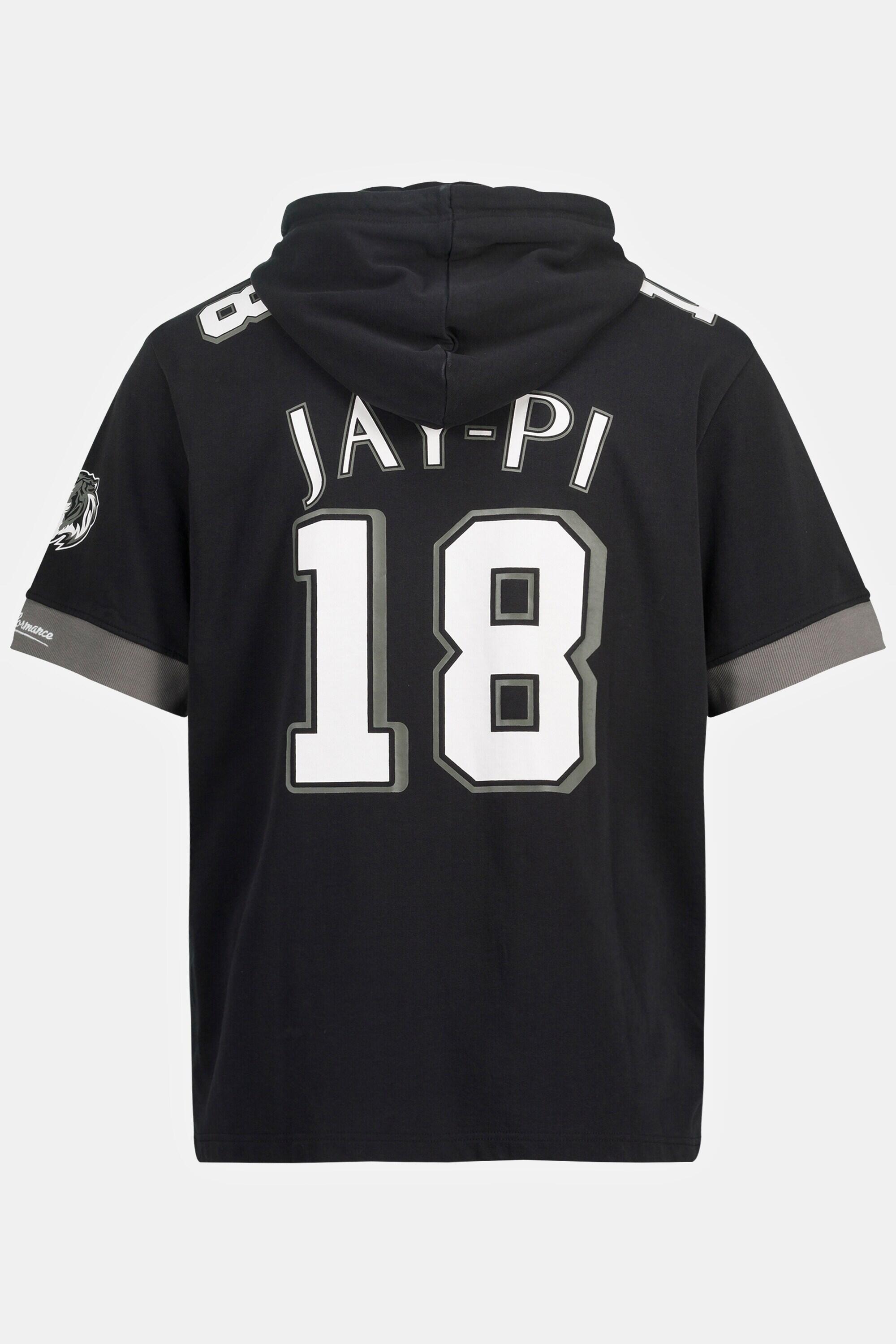 Hommes Sweat-shirt à capuche. Esprit football américain. Manches courtes 4/5