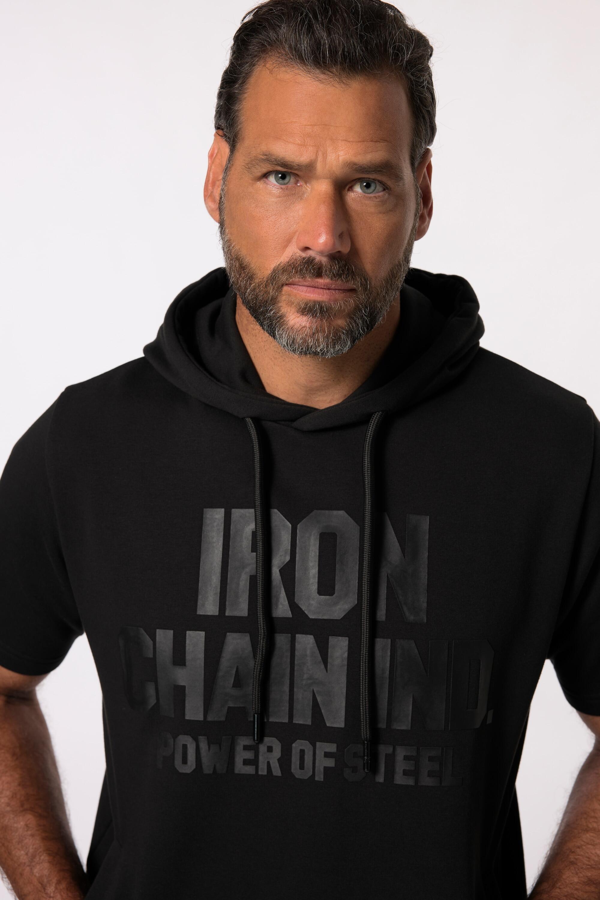Hommes Sweat à capuche Iron Anvil. Collection Fitness. Manches 2/5