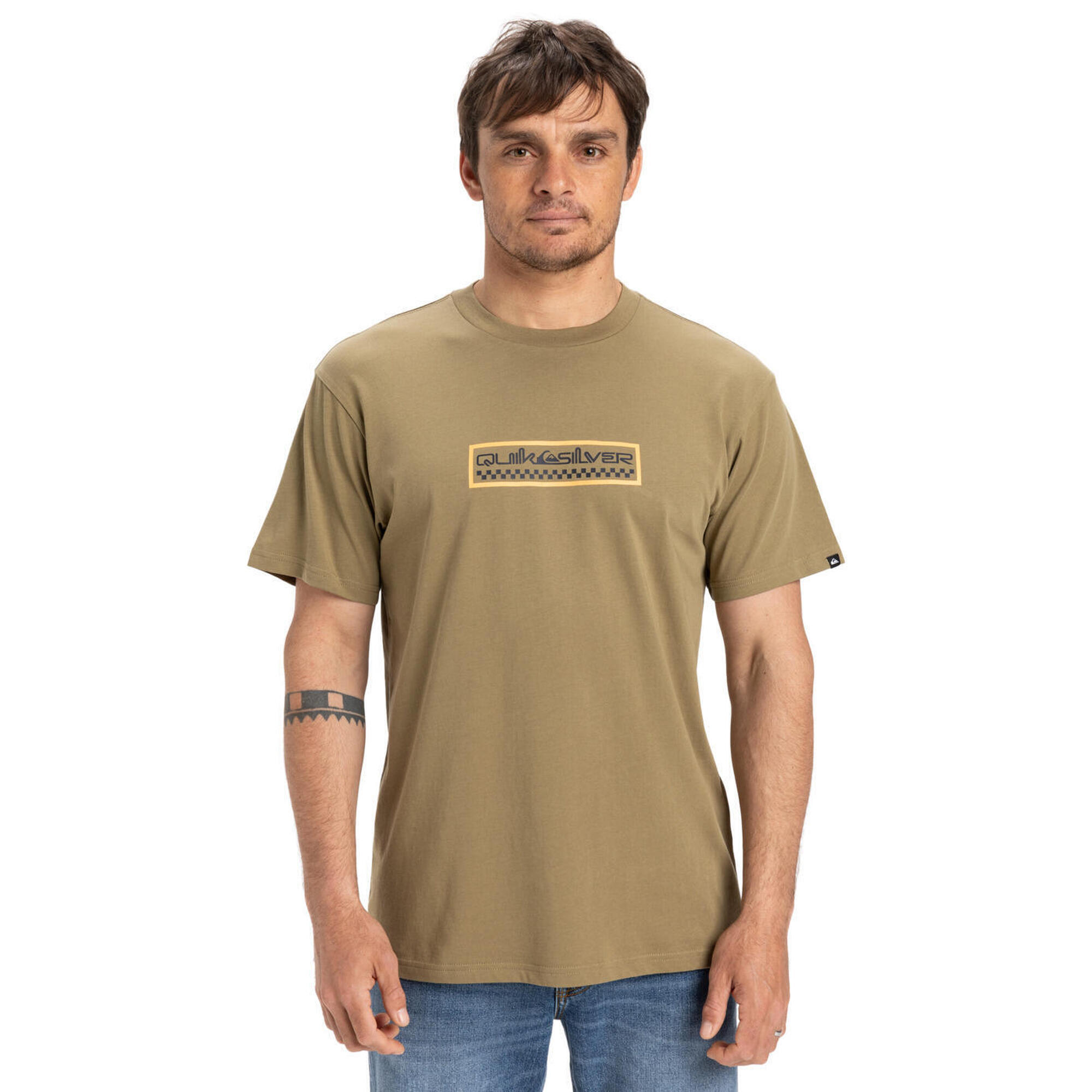 Quiksilver - T-shirt À Manches Courtes Ev Sun Dagger Beige Homme - T-shirt Manches Courtes - Beige - Decathlon