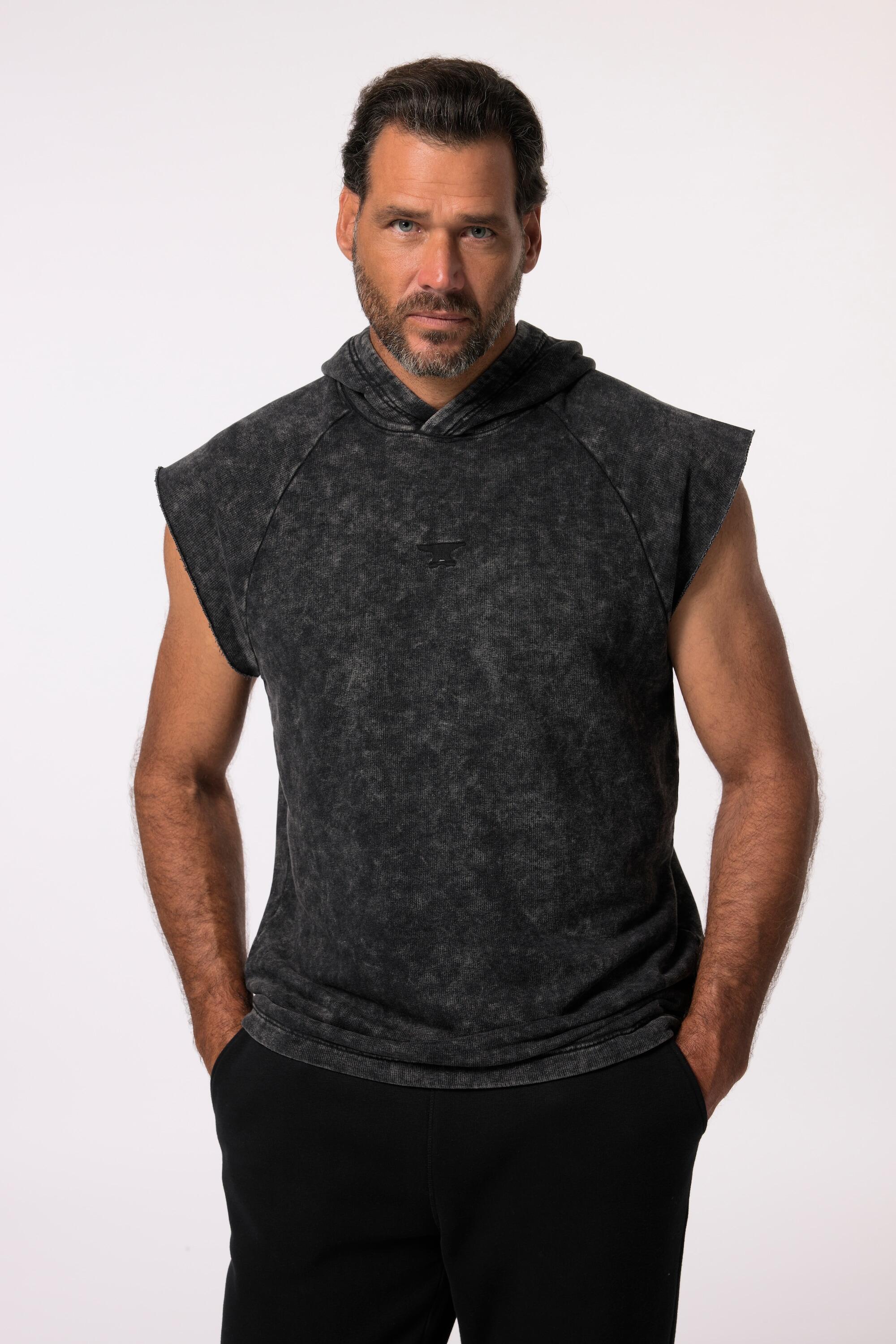 JAY-PI Felpa smanicata JAY-PI taglie forti con cappuccio 60% cotone