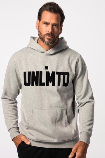 Hommes Sweat à capuche collection fitness. En molleton avec imprimé floqué.