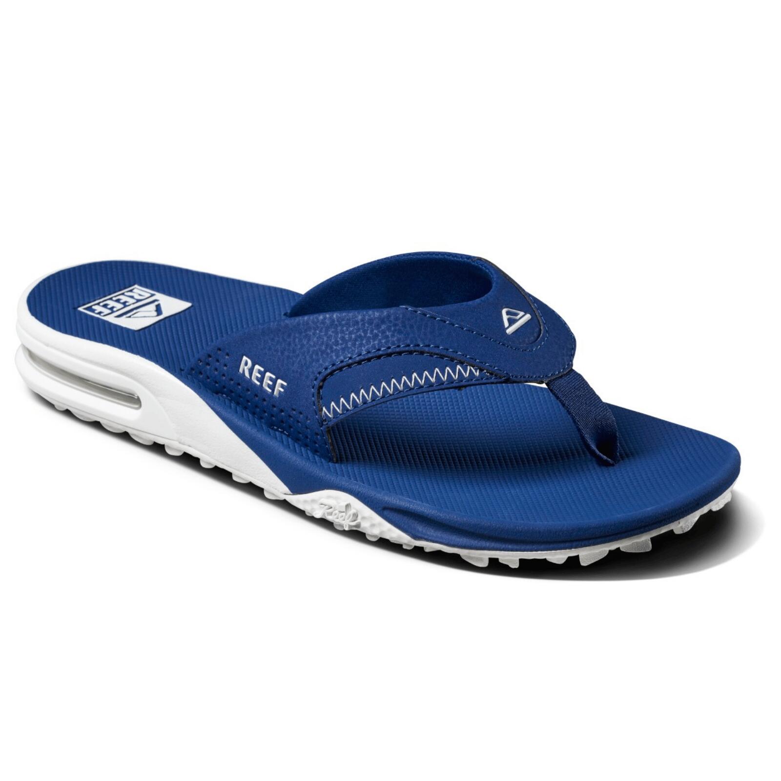 REEF Reef Fanning Pregame Flip Flops-Navy/White