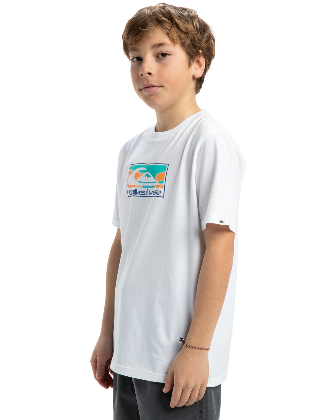 Maglia a maniche corte Quiksilver modello EQBZT04848-WBB0 per ragazzi 3/5