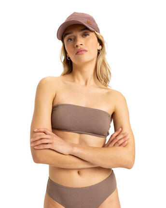 Haut de maillot de bain bandeau LASCA Marron Femme