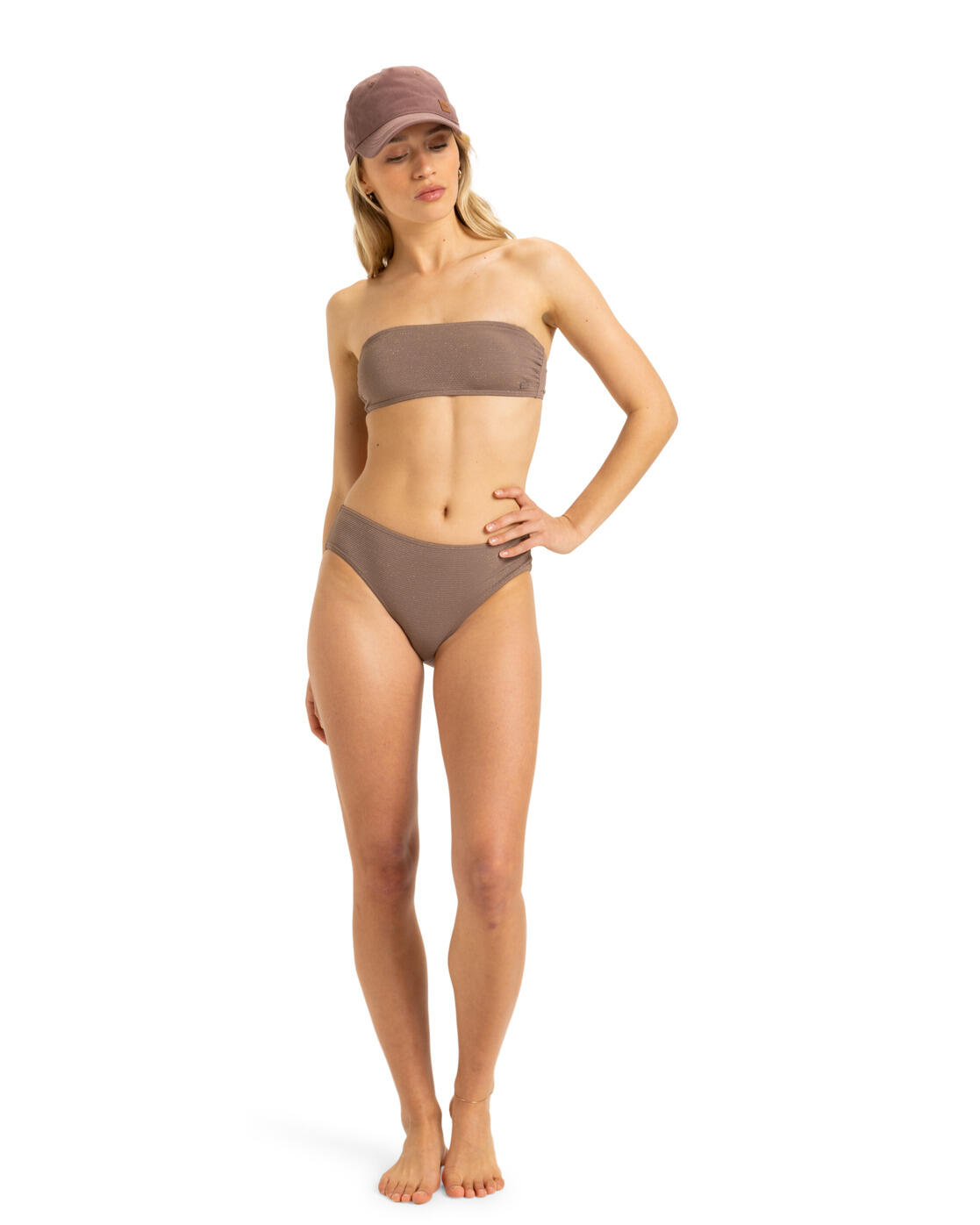 Haut de maillot de bain bandeau LASCA Marron Femme 4/4