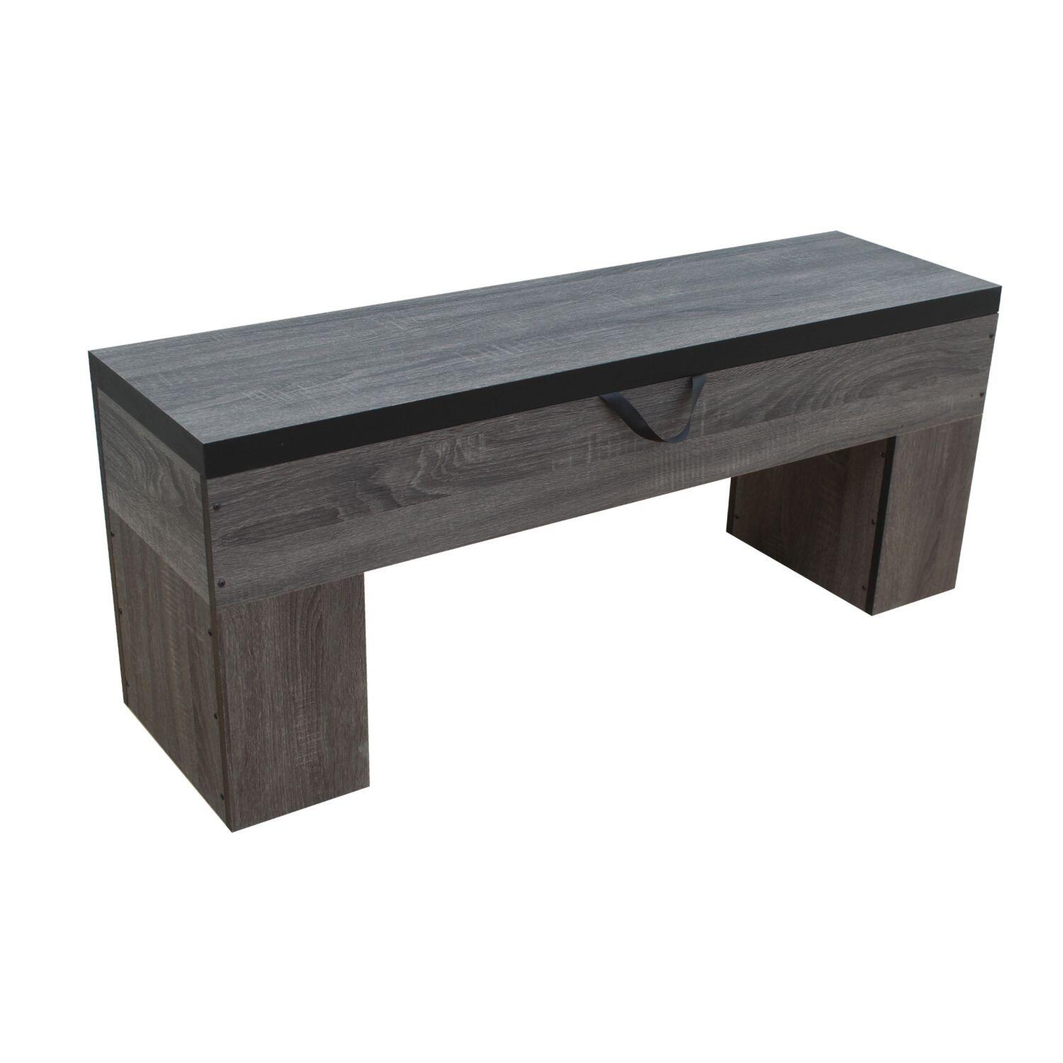 SOKKER Panca in legno con contenitore -113 x 32 x 45,5 cm-Classic