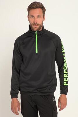 Heren sweater fitness neon accenten opstaande kraag elastische band