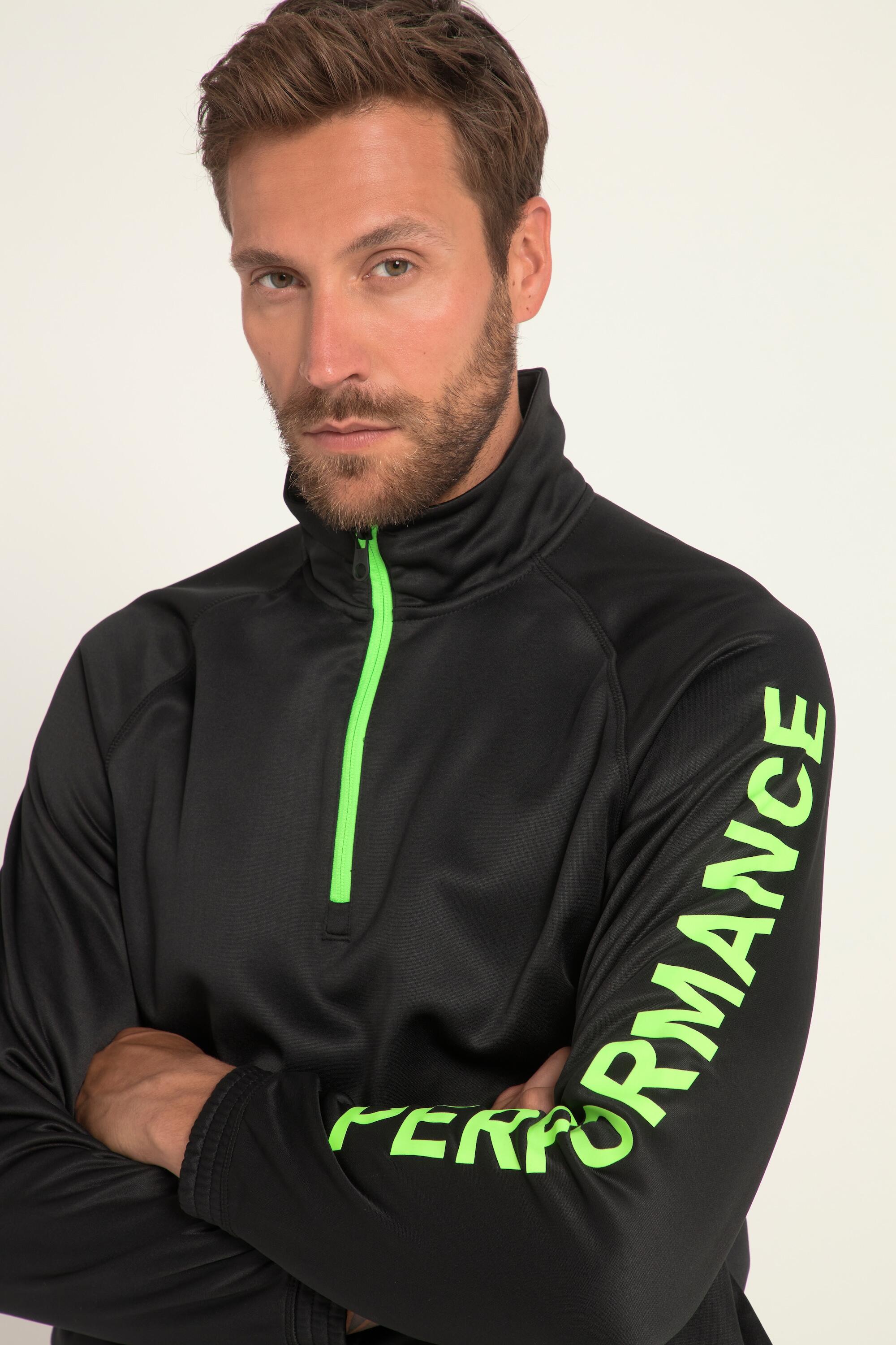 Hommes Sweat de fitness à col montant taille élastique et détails fluos 3/5