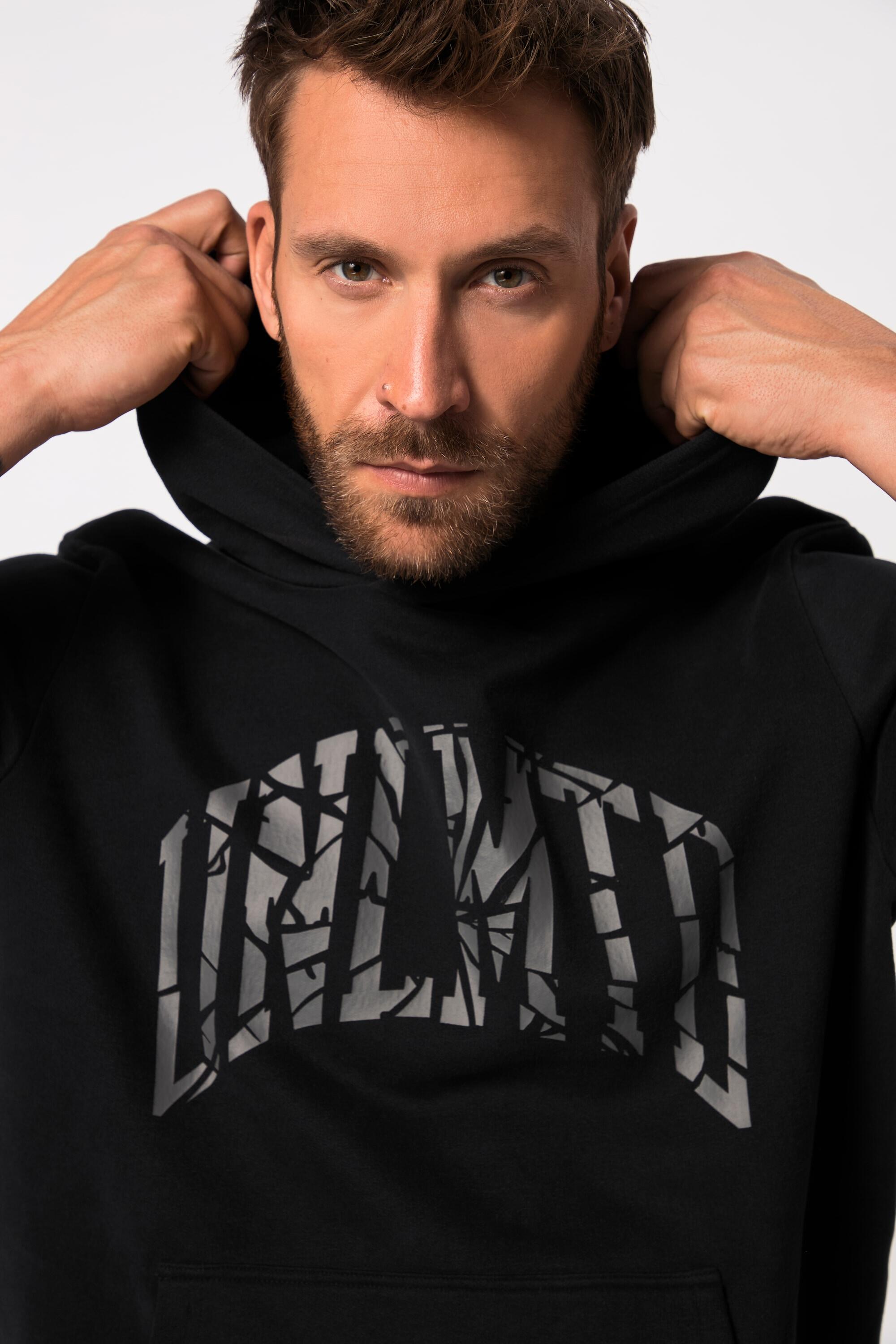 Hommes Sweat à capuche Fitness imprimé poitrine et poche kangourou 3/6