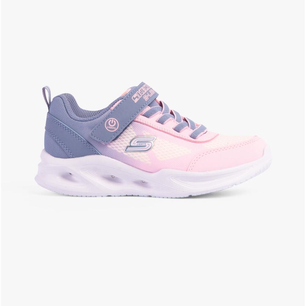 Skechers - Baskets Skechers Modèle 303714l-gylp Pour Filles - Baskets - Blanc|gris|violet - Decathlon