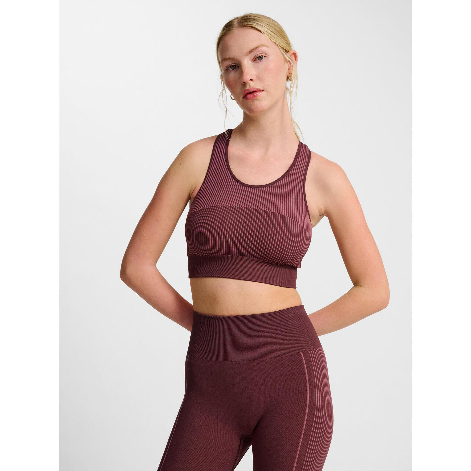 Hummel - Enfiler Sac Banane Hmlyoga Femme Hummel - Brassière - Bordeaux|rose|rouge - S - Decathlon