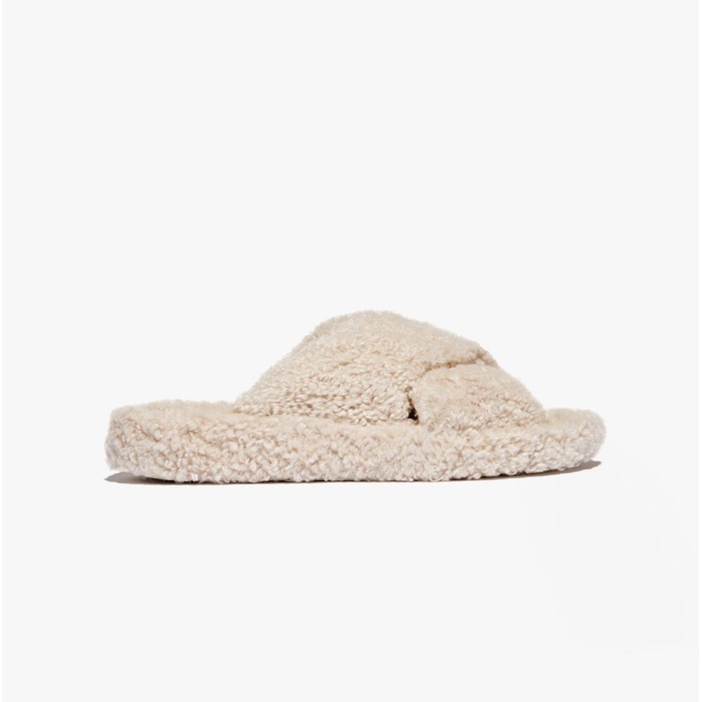 FIT FLOP Iqushion D-luxe Womens Slip On Cross Slides