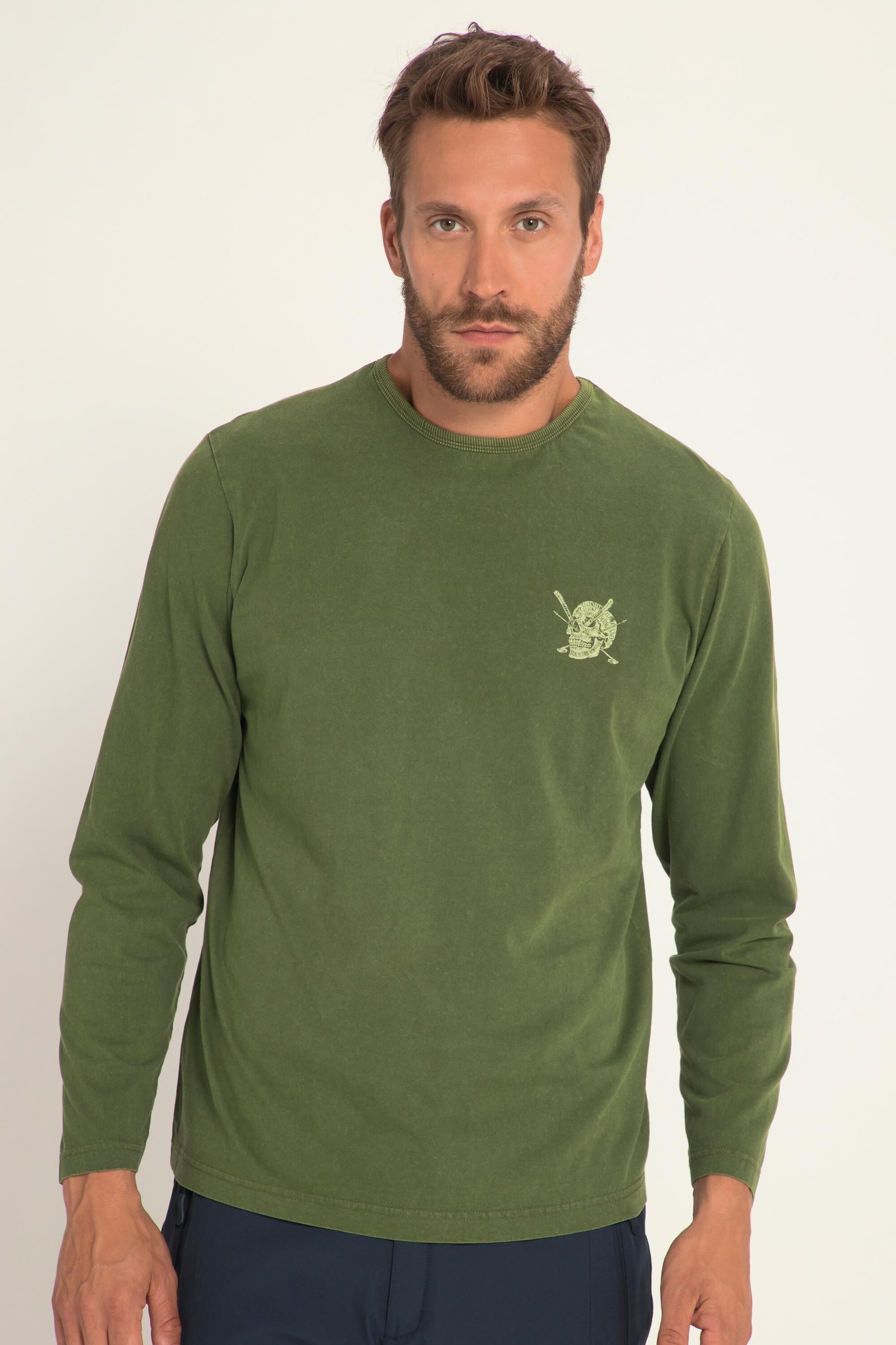 JAY-PI T-shirt uomo JAY-PI maniche lunghe verde 100% cotone