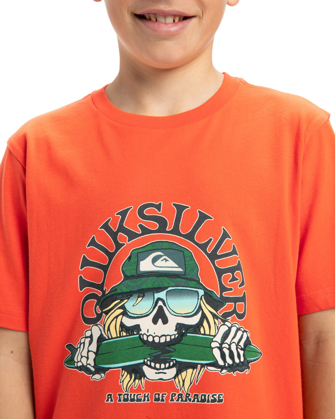 T-shirt met Korte mouw EV SKULL FEAST Orange Jongens 8-16 4/4
