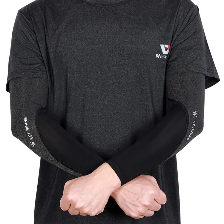 Manchons été anti-UV WEST BIKING en soie glacée, unisexe, protection solaire 7/7