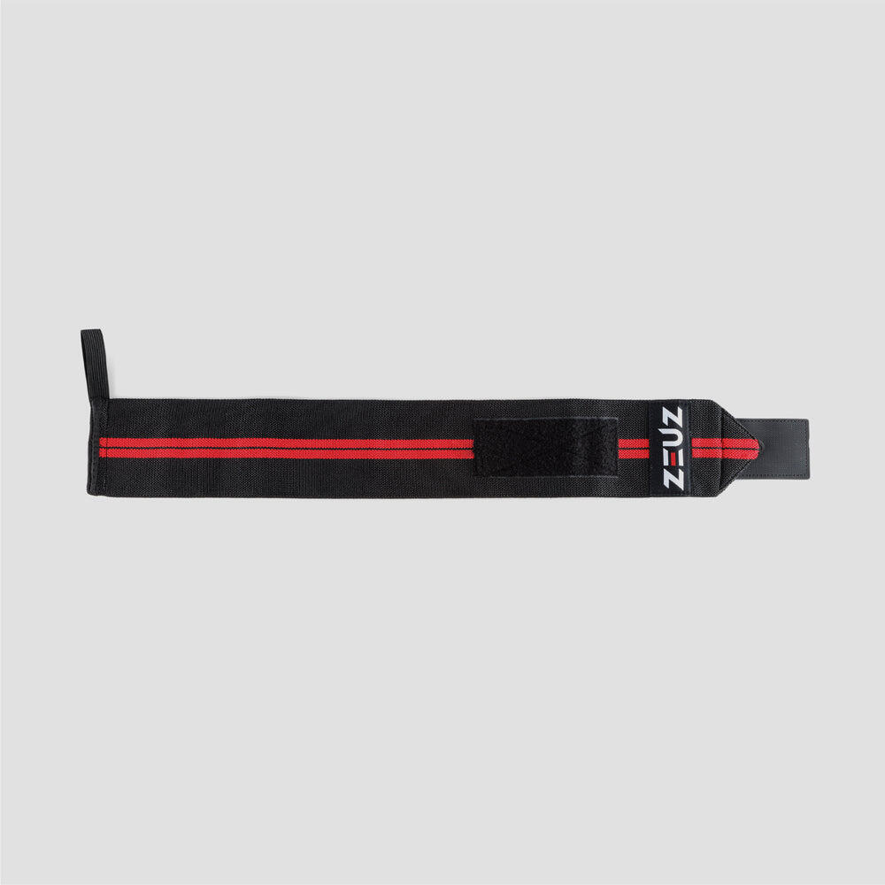 ZEUZ 1 Stuk Polsband voor Functional Fitness – Wrist Wraps – Rood & Zwart 3/7