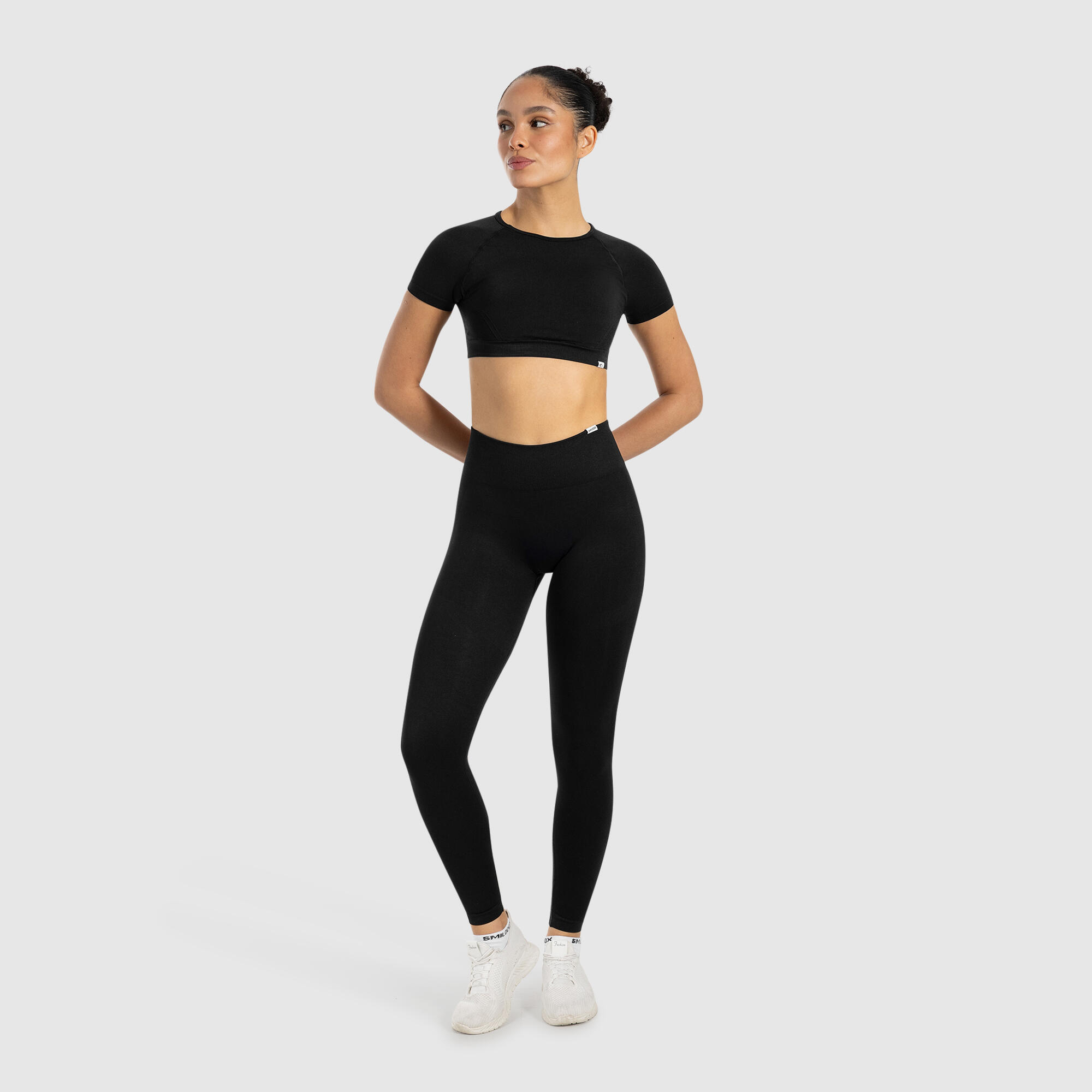Damen Crop Shirt Soheli Schwarz 3/5