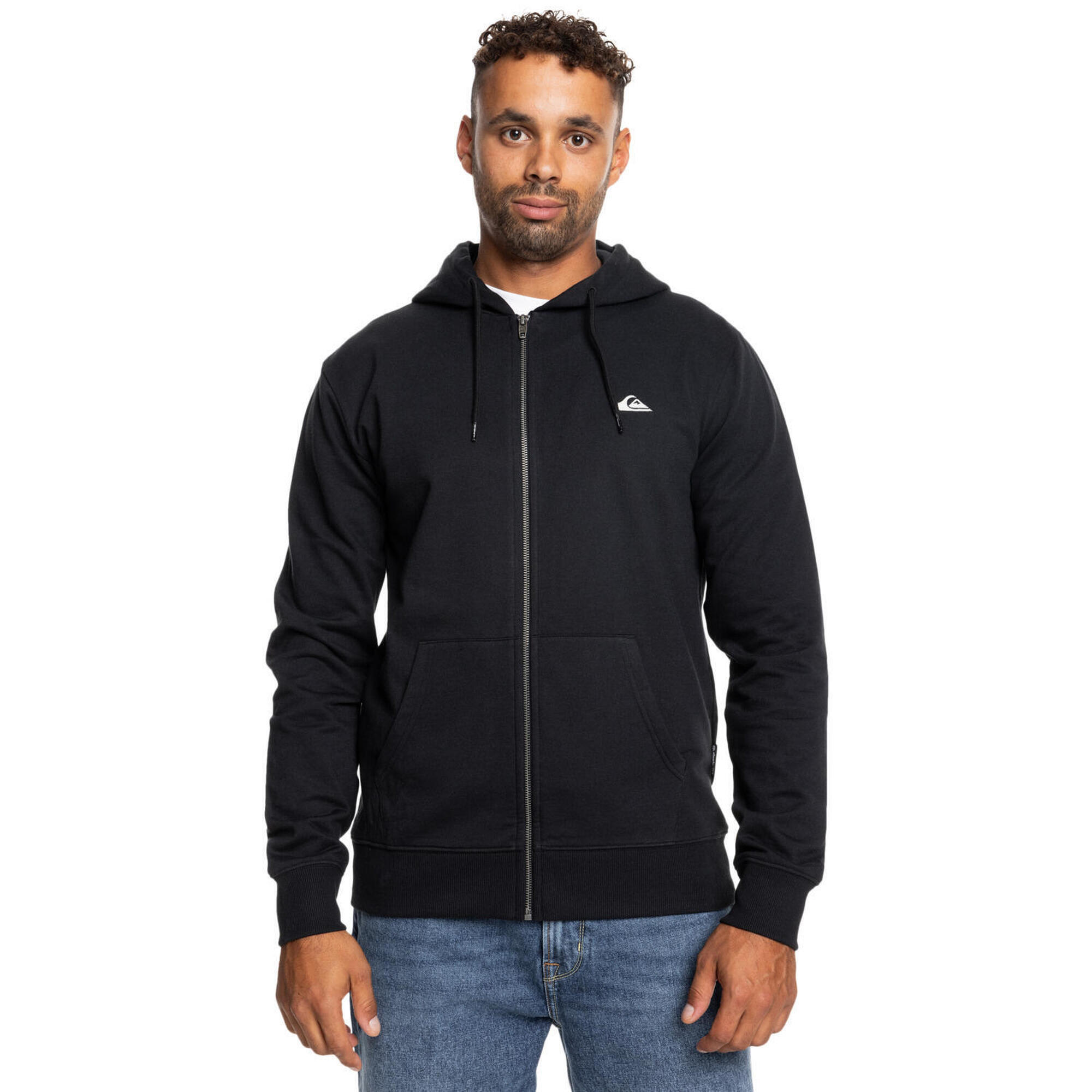 Quiksilver - Sweat À Capuche Zippé Basic Zip Noir Homme - Sweat Zippé - Noir - Decathlon