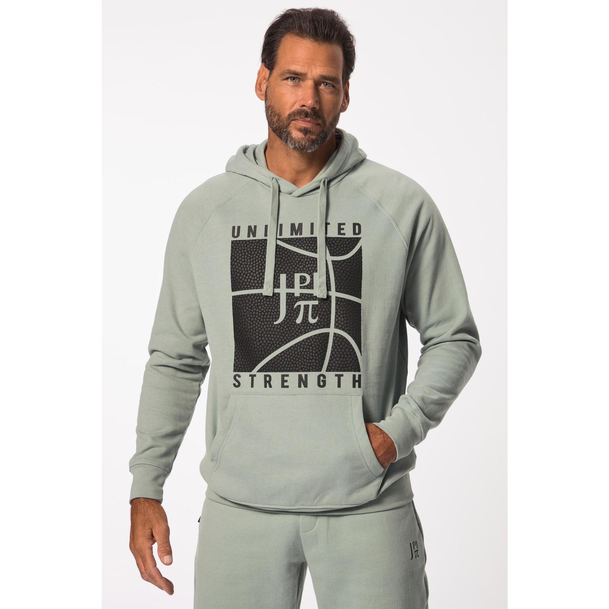 Jay-pi - Hommes Sweat À Capuche Collection Fitness. Imprimé Basketball - Sweat-shirt - Gris|vert - Decathlon