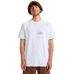 T-shirt manches courtes sérigraphié EV RIPPLE FONT Blanc Homme